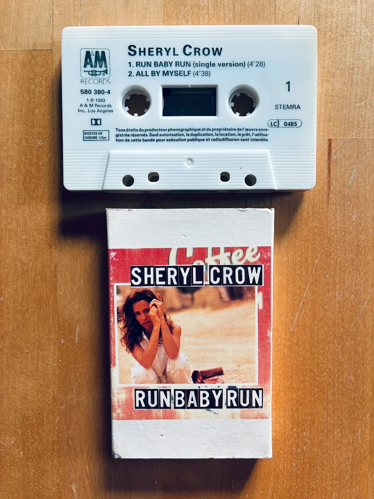 Audiocassette single 2 titels Sheryl Crow Run baby Run. – photo 3